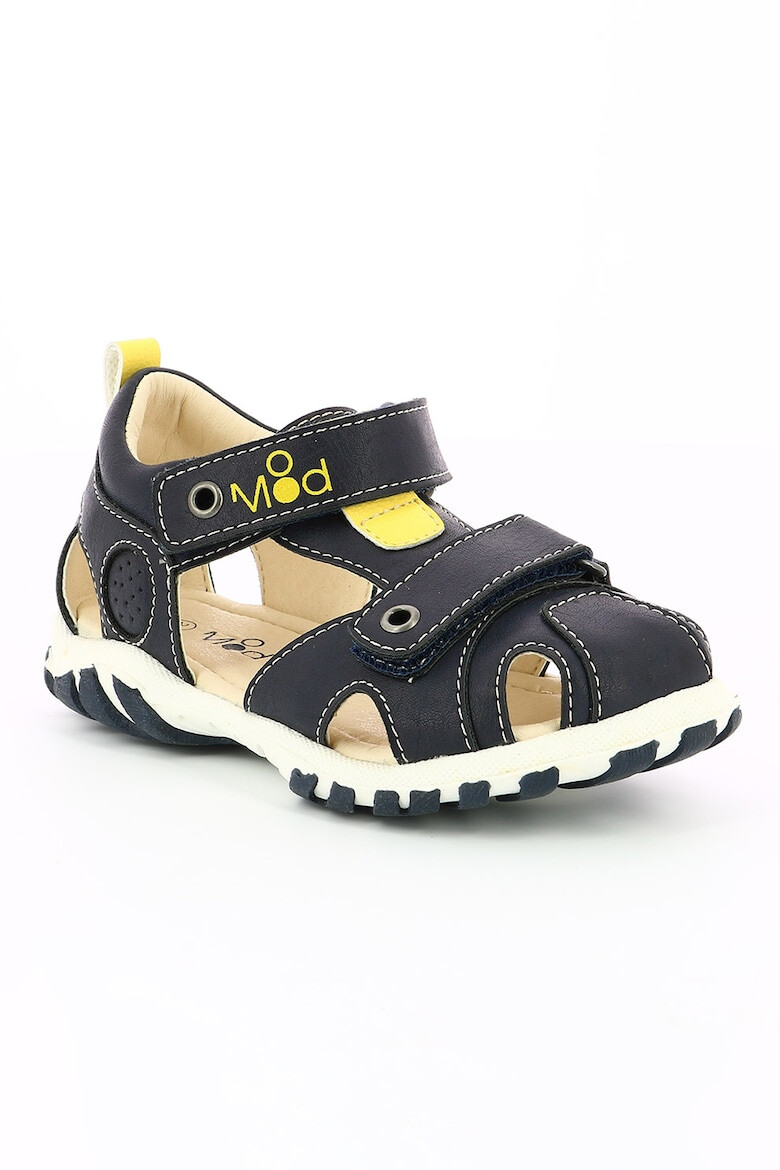 Mod8 kids Sandale fisherman de piele ecologica baieti cu velcro Bleumarin/Galben - Pled.ro