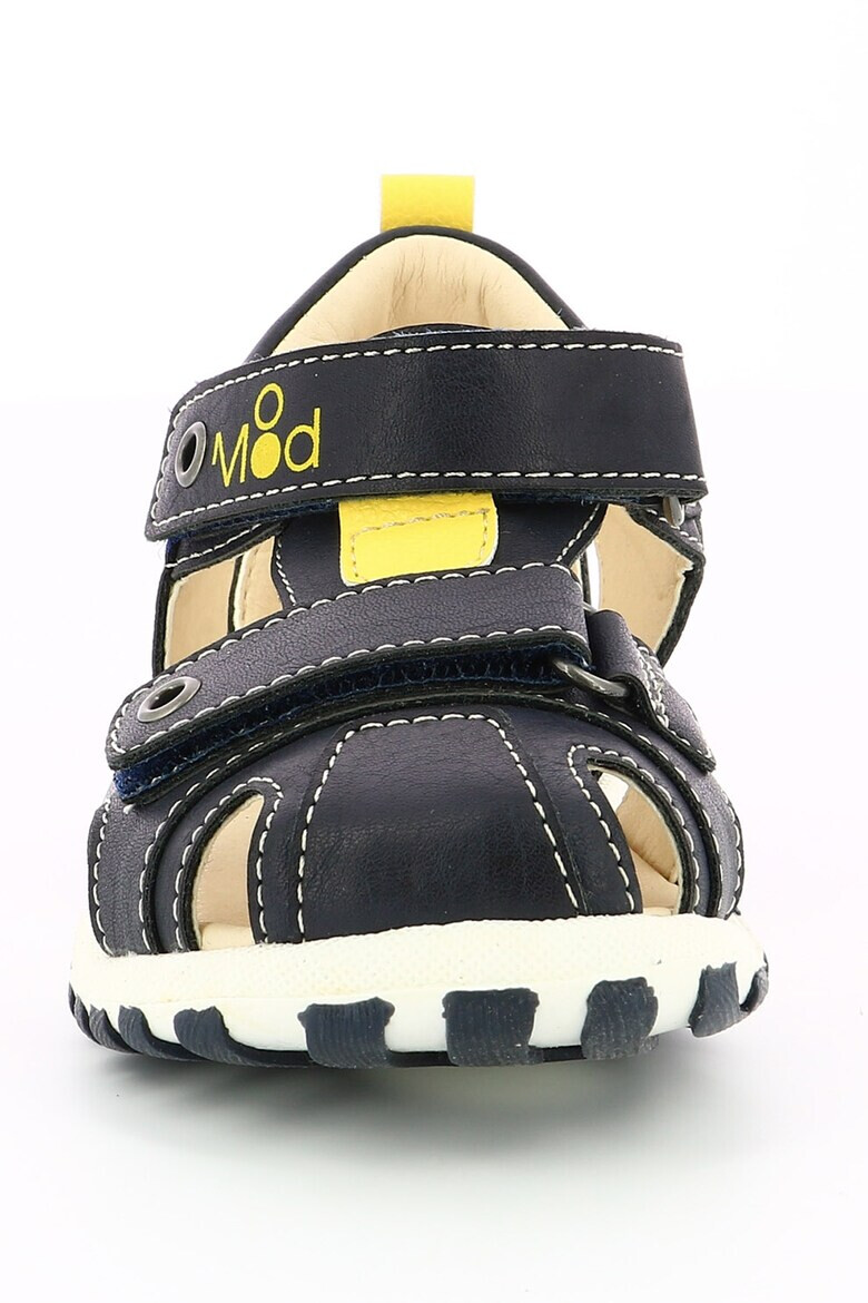 Mod8 kids Sandale fisherman de piele ecologica baieti cu velcro Bleumarin/Galben - Pled.ro