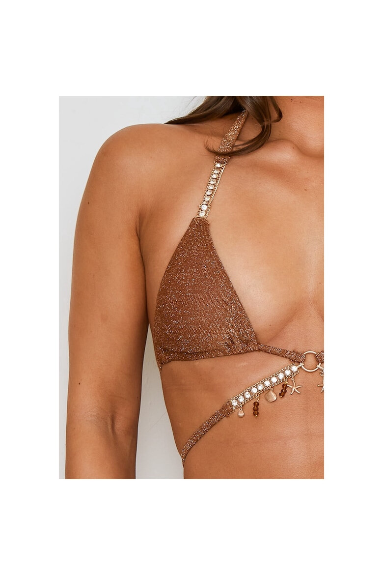 Moda Minx Sutien de baie stralucitor cu strasuri - Pled.ro