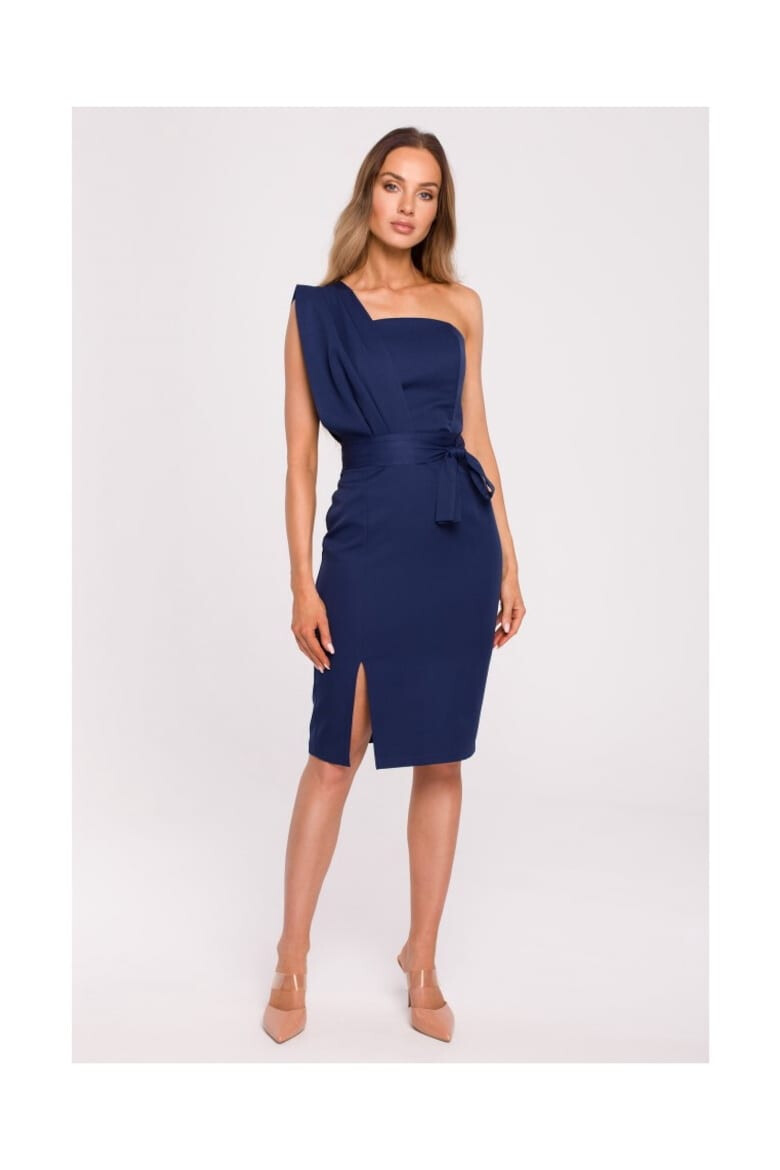 MOE Rochie eleganta Poliester Bleumarin - Pled.ro