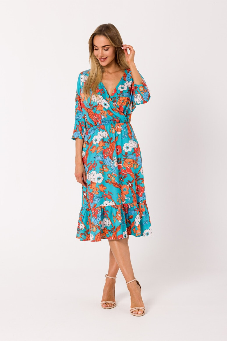 MOE Rochie midi cu decolteu plic - model 3 - Pled.ro