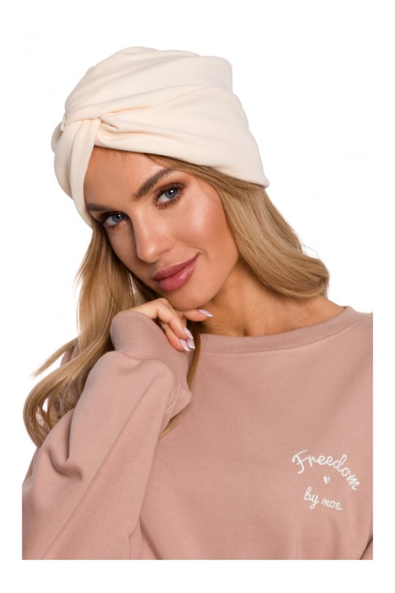 MOE Turban dama Bumbac Crem Marime Universala - Pled.ro