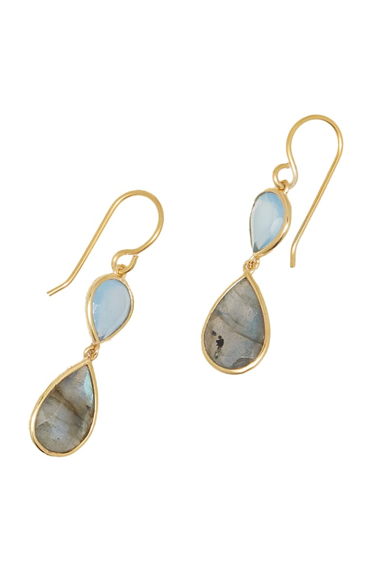 Moonstone Cercei cu model drop si decorati cu pietre semipretioase - Pled.ro