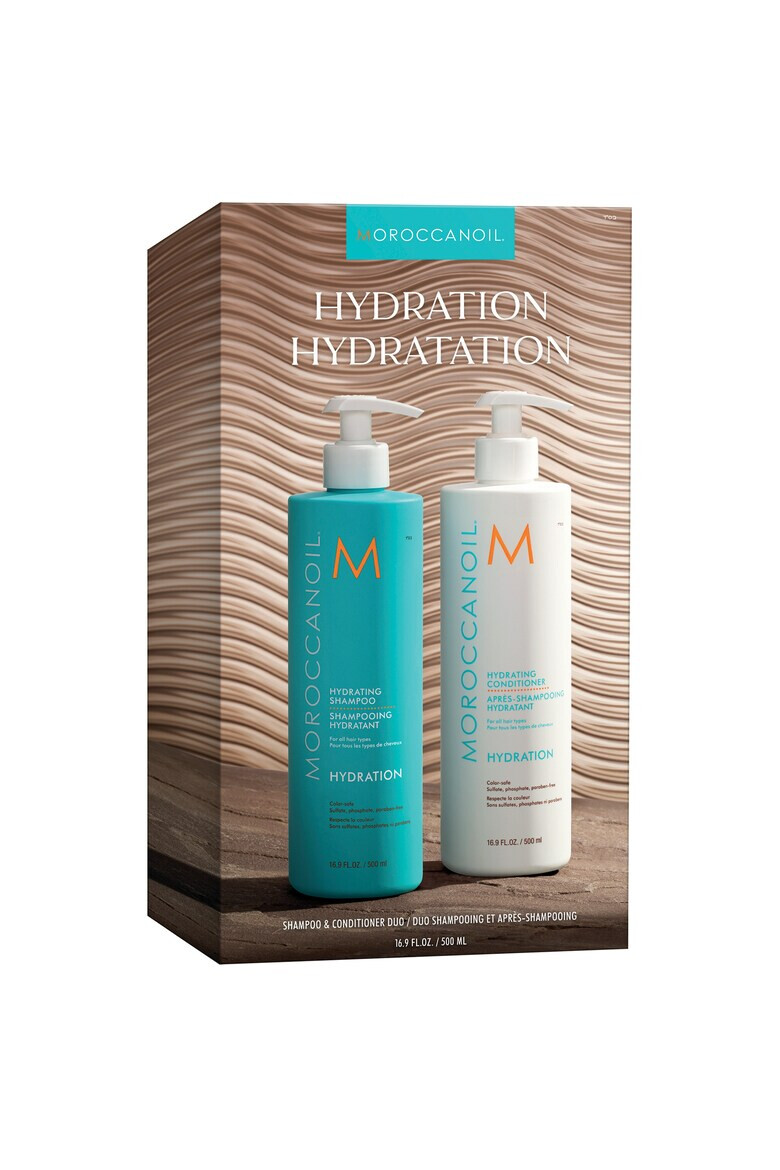 Moroccanoil Kit Duo: Sampon 500 ml + balsam 500 ml pentru hidratarea parului - Pled.ro