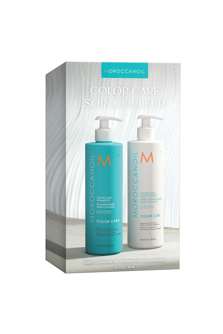 Moroccanoil Kit Duo: Sampon 500 ml + balsam Color Care 500 ml pentru ingrijirea parului vopsit - Pled.ro