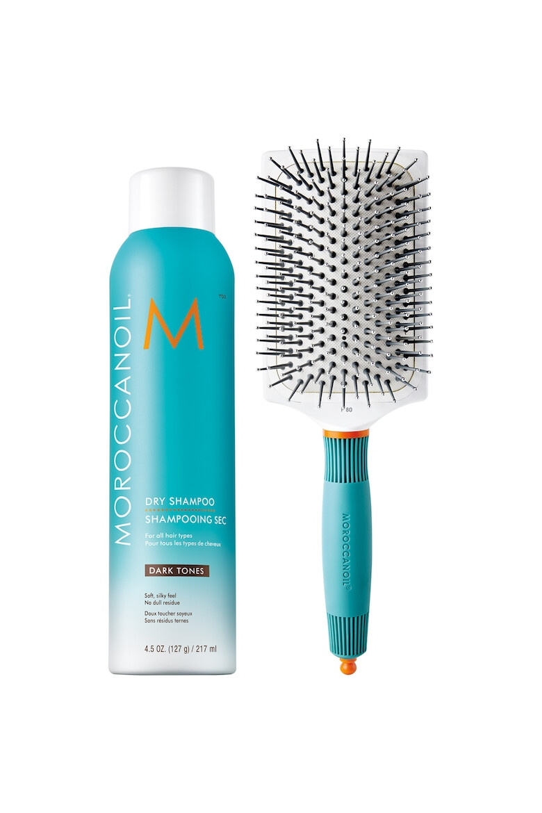 Moroccanoil Pachet promo Styling: Sampon Uscat Dark Tones + Perie Ceramica. - Pled.ro