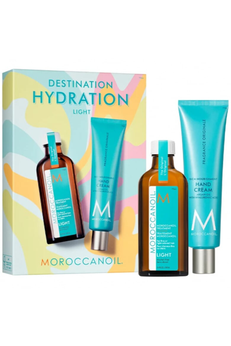 Moroccanoil Set Summer: Ulei tratament Light 100 ml + Crema de maini 100 ml - Pled.ro