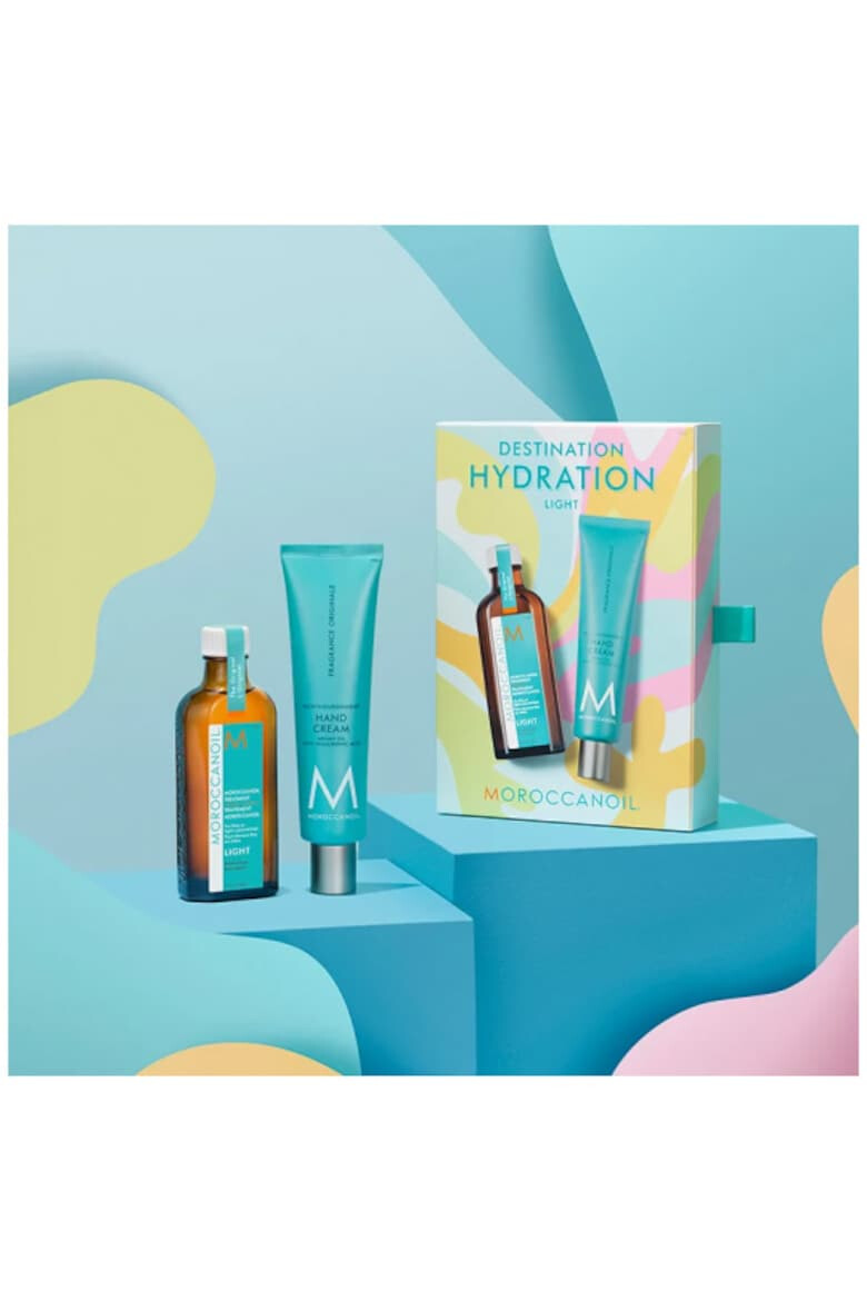 Moroccanoil Set Summer: Ulei tratament Light 100 ml + Crema de maini 100 ml - Pled.ro