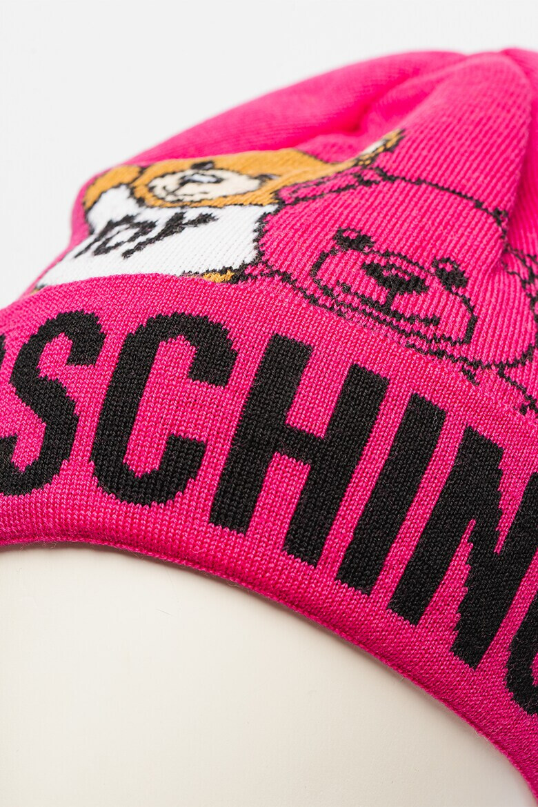 Moschino Caciula de lana cu logo supradimensionat - Pled.ro