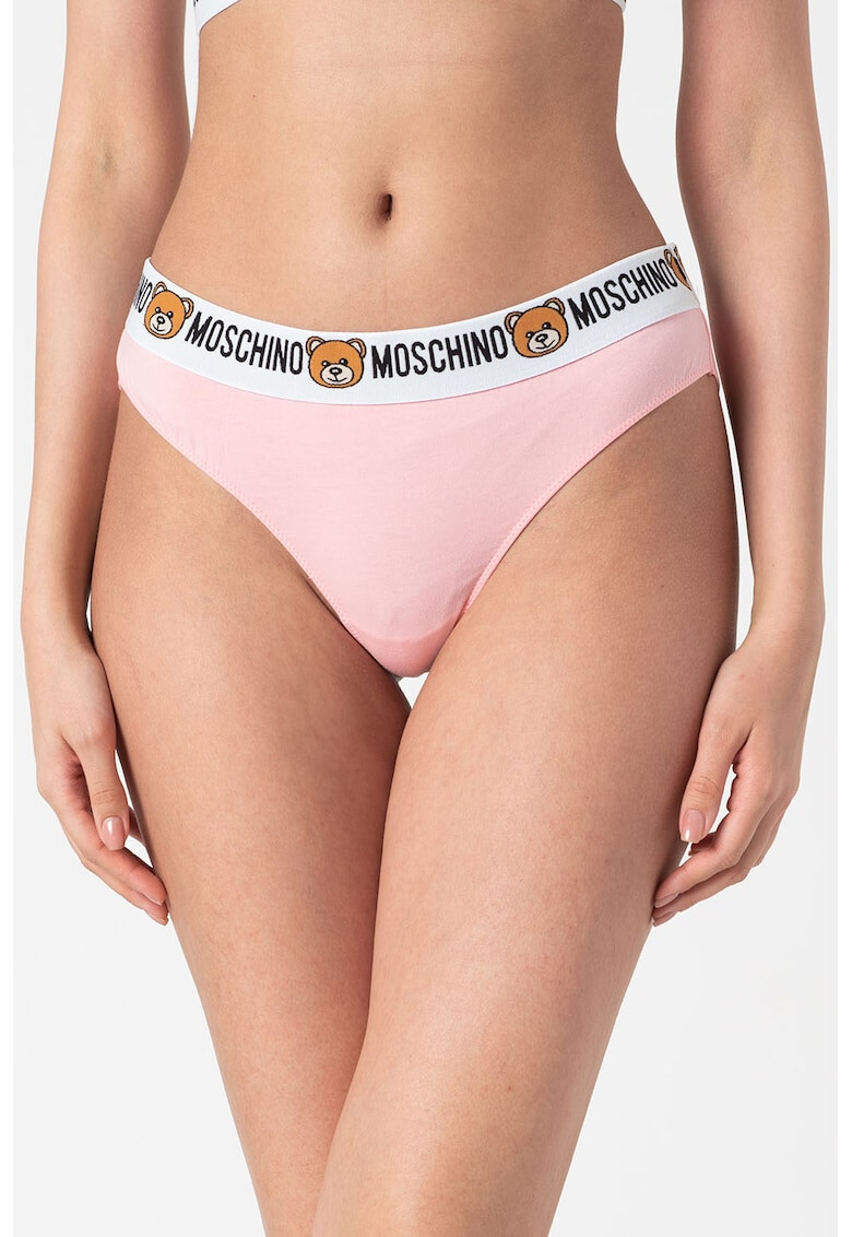 Moschino Set de chiloti brazilieni cu banda logo in talie - 2 perechi - Pled.ro