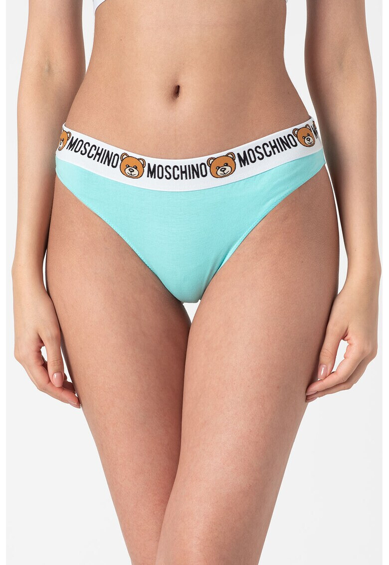 Moschino Chiloti cu banda logo in talie - Pled.ro