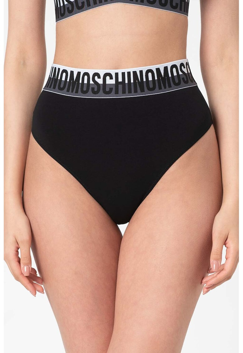 Moschino Chiloti brazilieni cu banda logo in talie - Pled.ro