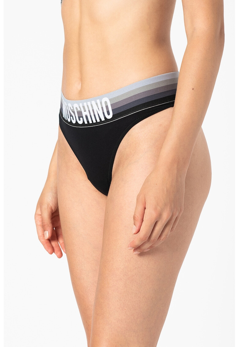 Moschino Chiloti tanga cu banda logo - Pled.ro