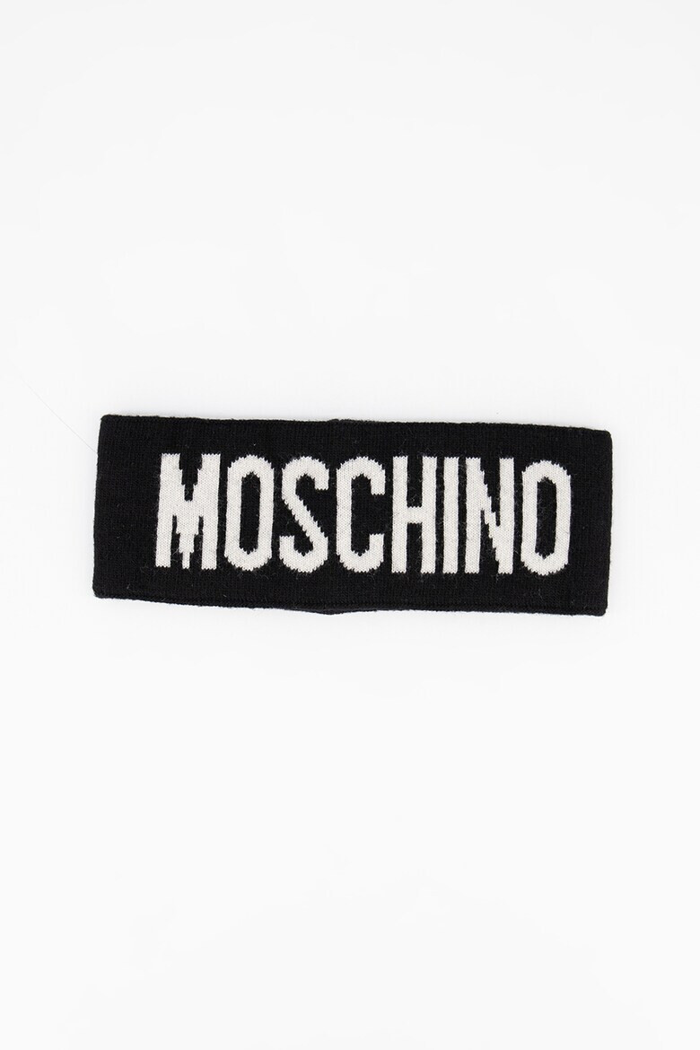 Moschino Cordeluta tricotata fin cu logo - Pled.ro