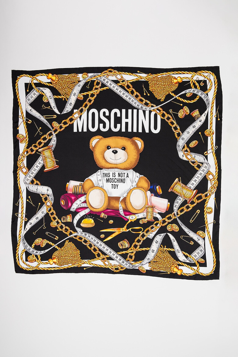 Moschino Esarfa de matase cu imprimeu logo - Pled.ro