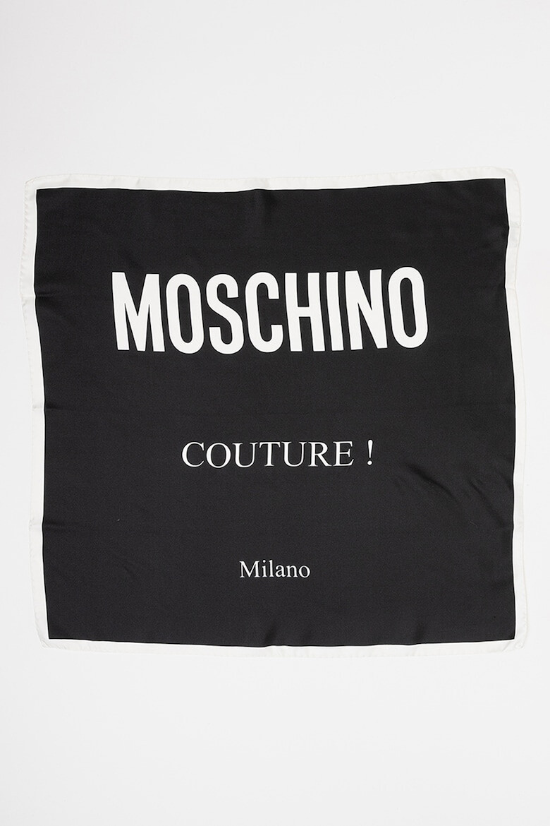 Moschino Esarfa de matase cu logo - Pled.ro