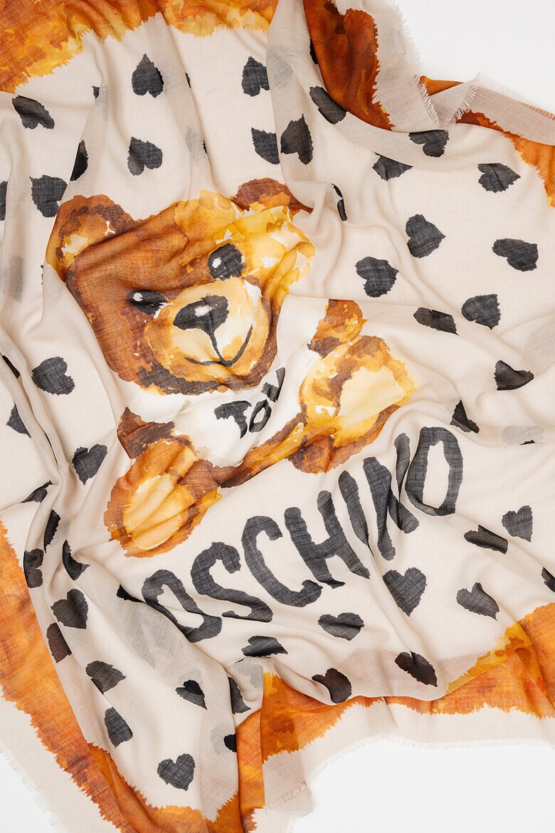 Moschino Esarfa din amestec de modal cu imprimeu logo - Pled.ro