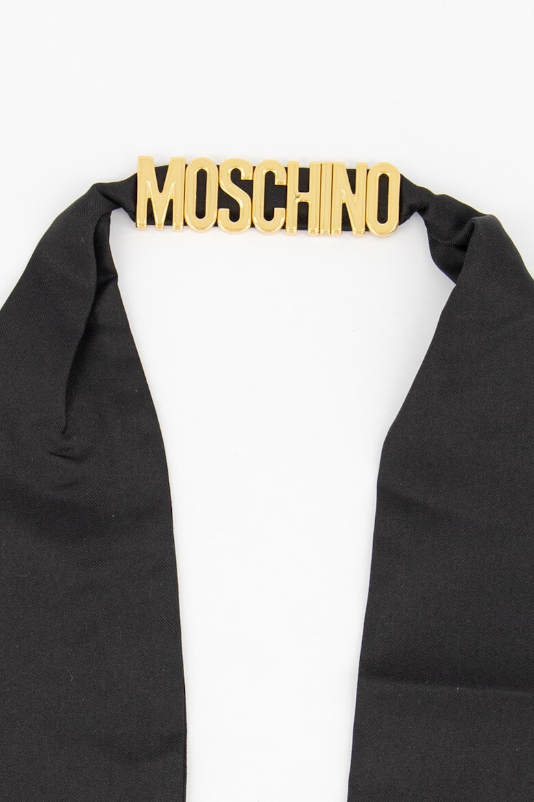 Moschino Esarfa din matase cu logo - Pled.ro