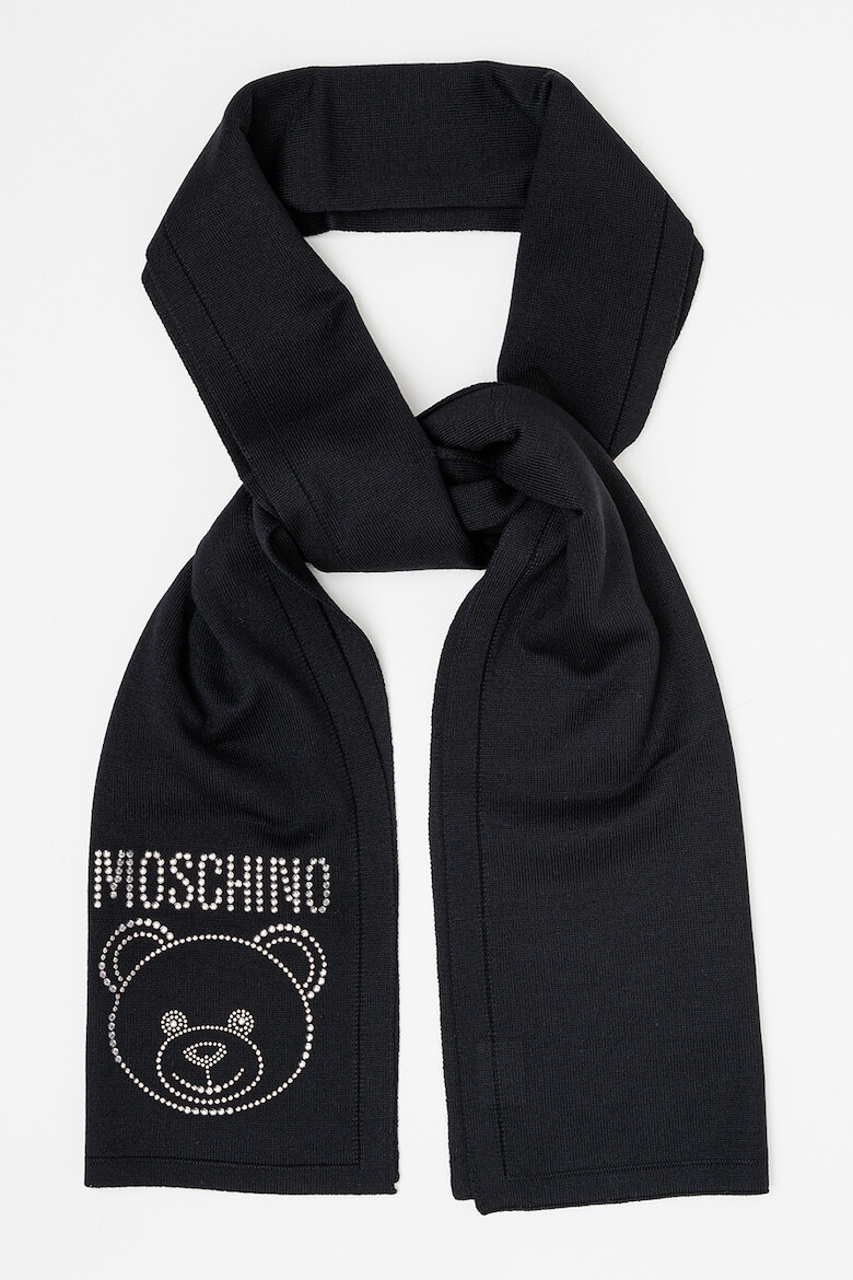 Moschino Fular de lana cu strasuri - Pled.ro