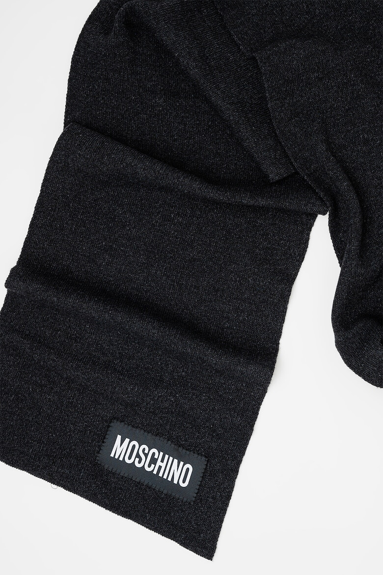 Moschino Fular din amestec de casmir cu logo - Pled.ro