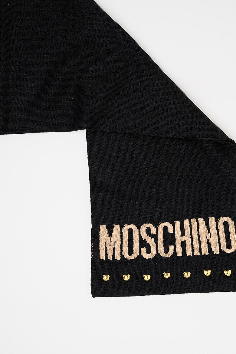 Moschino Fular din amestec de lana cu logo - Pled.ro