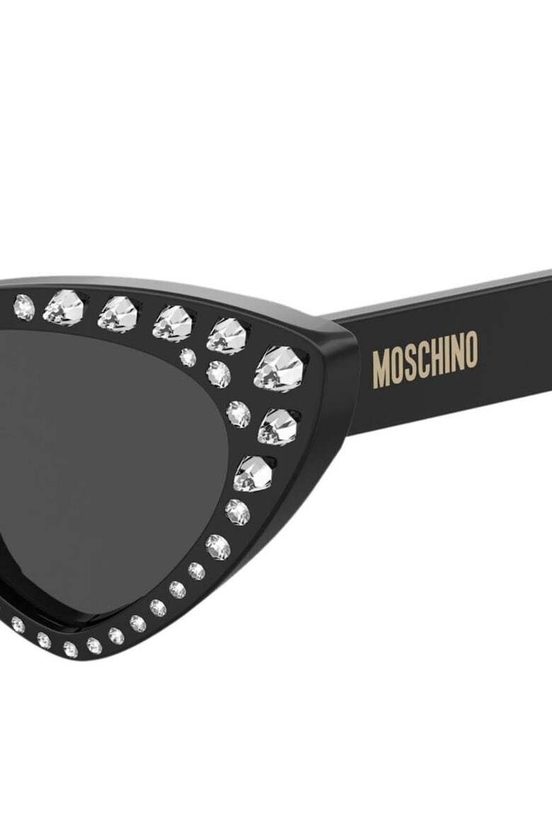 Moschino Ochelari de soare cat-eye cu aplicatii cu strasuri - Pled.ro