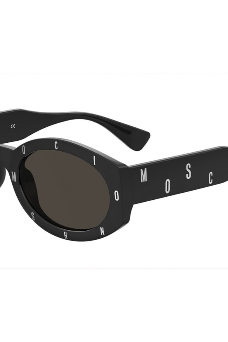 Moschino Ochelari de soare ovali cu logo - Pled.ro