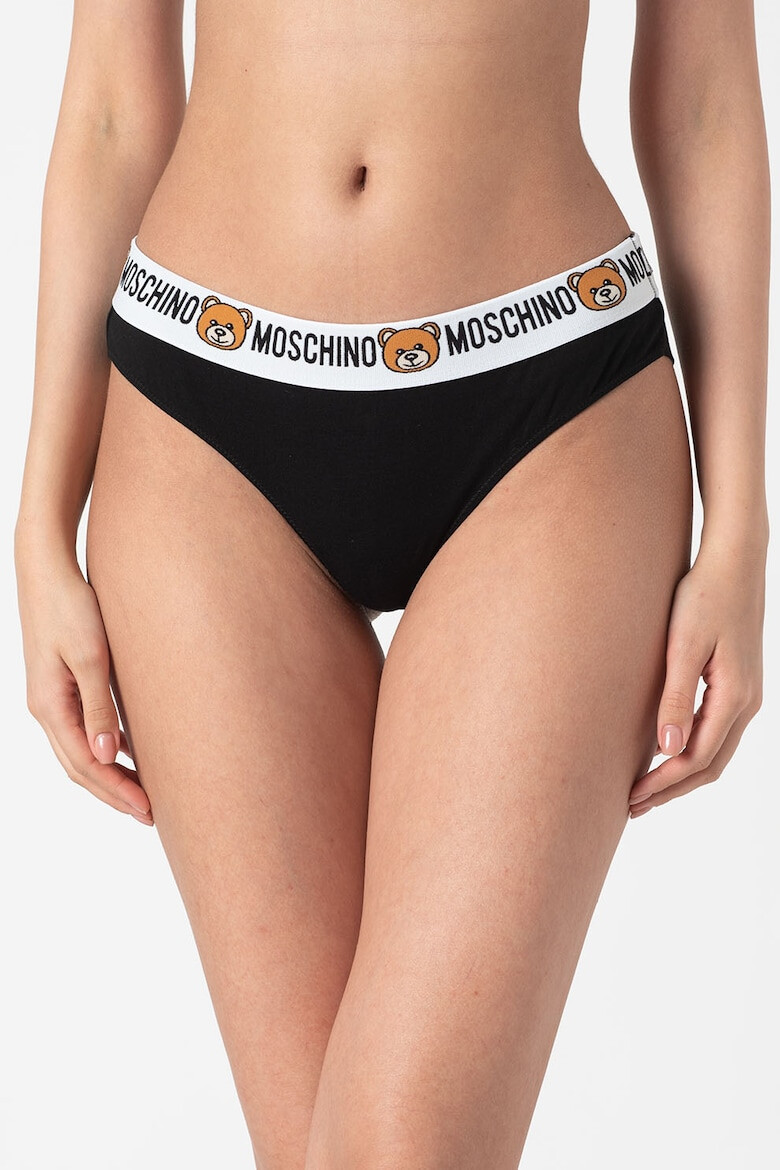 Moschino Set de chiloti brazilieni cu banda logo in talie - 2 perechi - Pled.ro