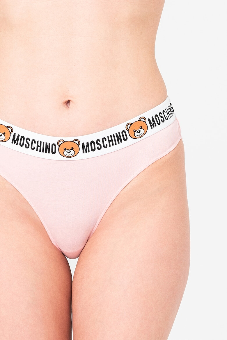 Moschino Set de chiloti brazilieni cu banda logo in talie - 2 perechi - Pled.ro