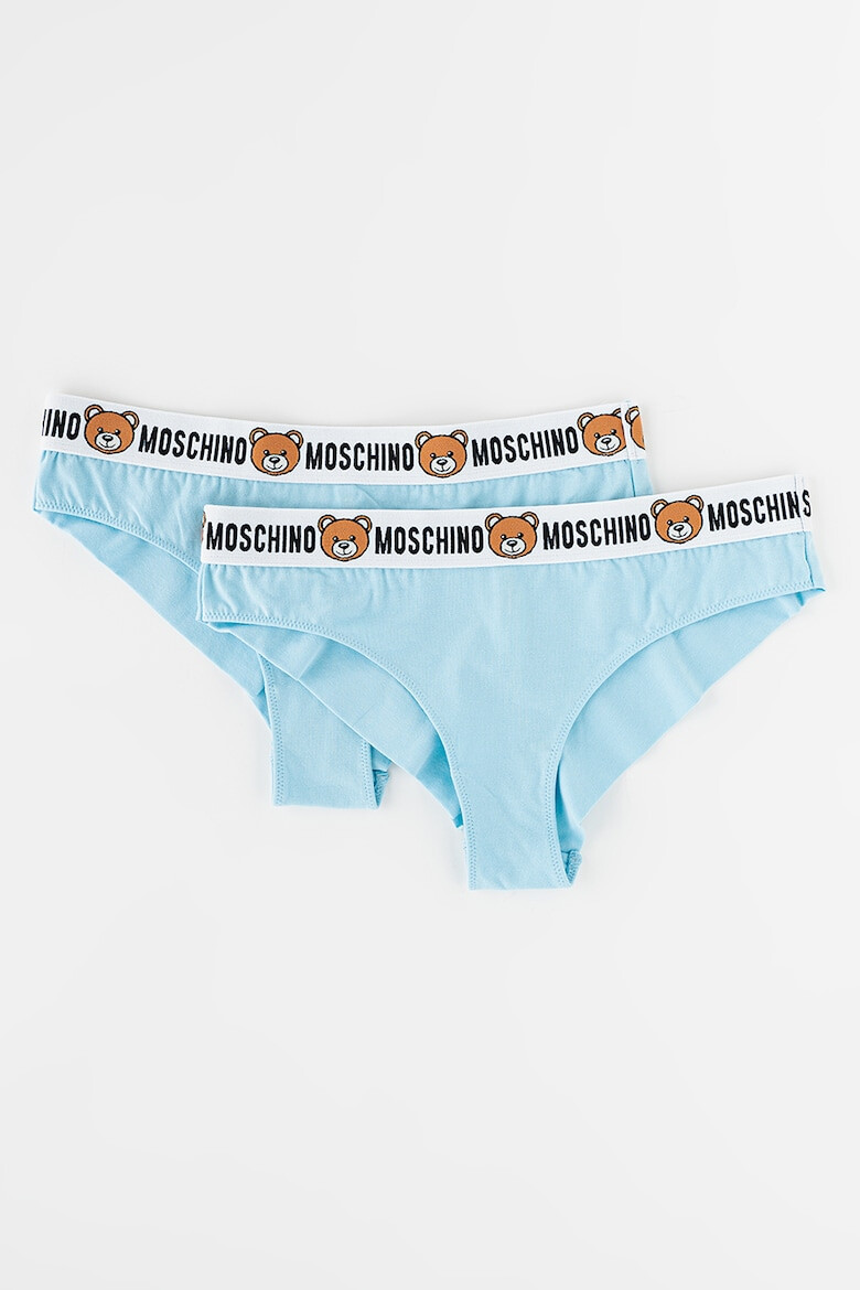 Moschino Set de chiloti brazilieni cu banda logo in talie - 2 perechi - Pled.ro