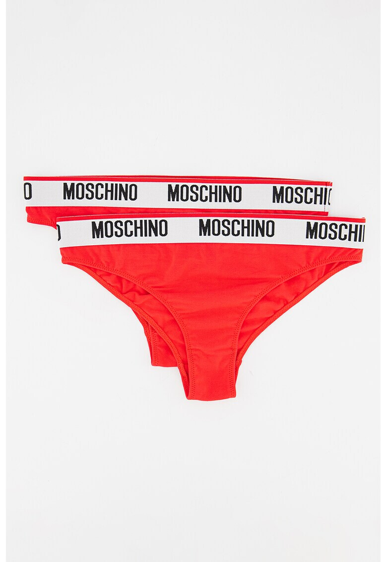 Moschino Set de chiloti cu banda contrastanta - 2 perechi - Pled.ro