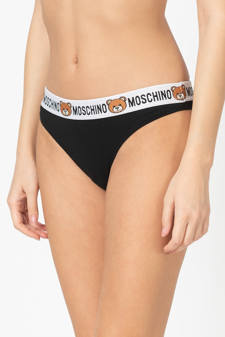 Moschino Set de chiloti cu banda elastica cu logo in talie - 2 perechi - Pled.ro