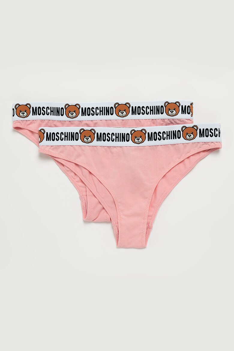 Moschino Set de chiloti cu banda elastica cu logo in talie - 2 perechi - Pled.ro