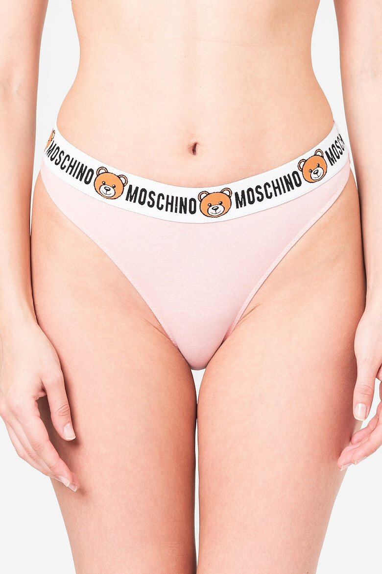 Moschino Set de chiloti cu banda elastica cu logo in talie - 2 perechi - Pled.ro