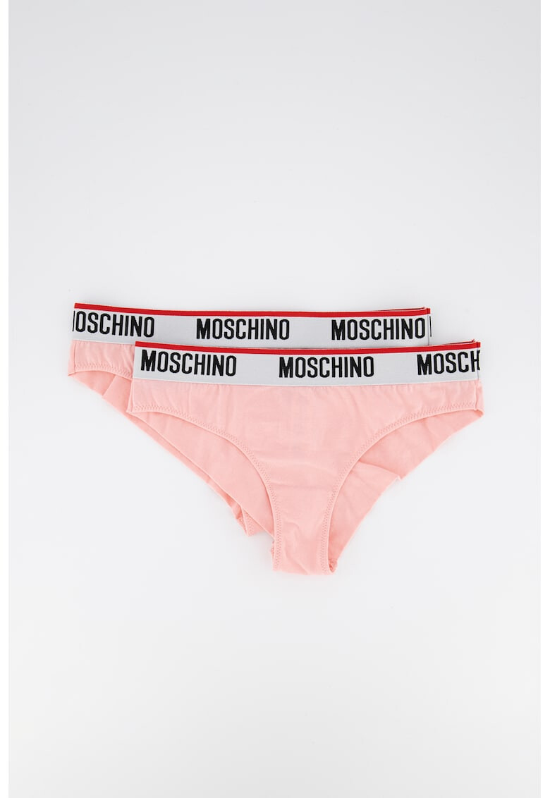 Moschino Set de chiloti hipster cu banda logo in talie - 2 perechi - Pled.ro