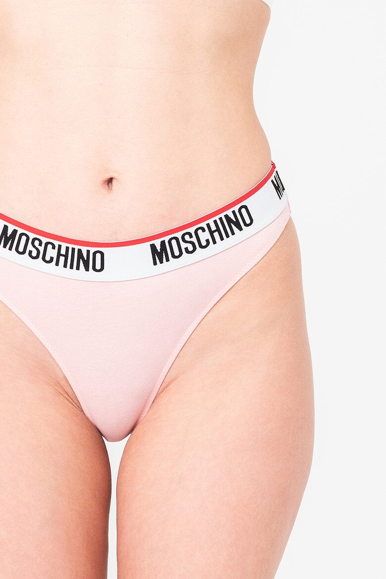 Moschino Set de chiloti tanga cu banda logo in talie - 2 perechi - Pled.ro