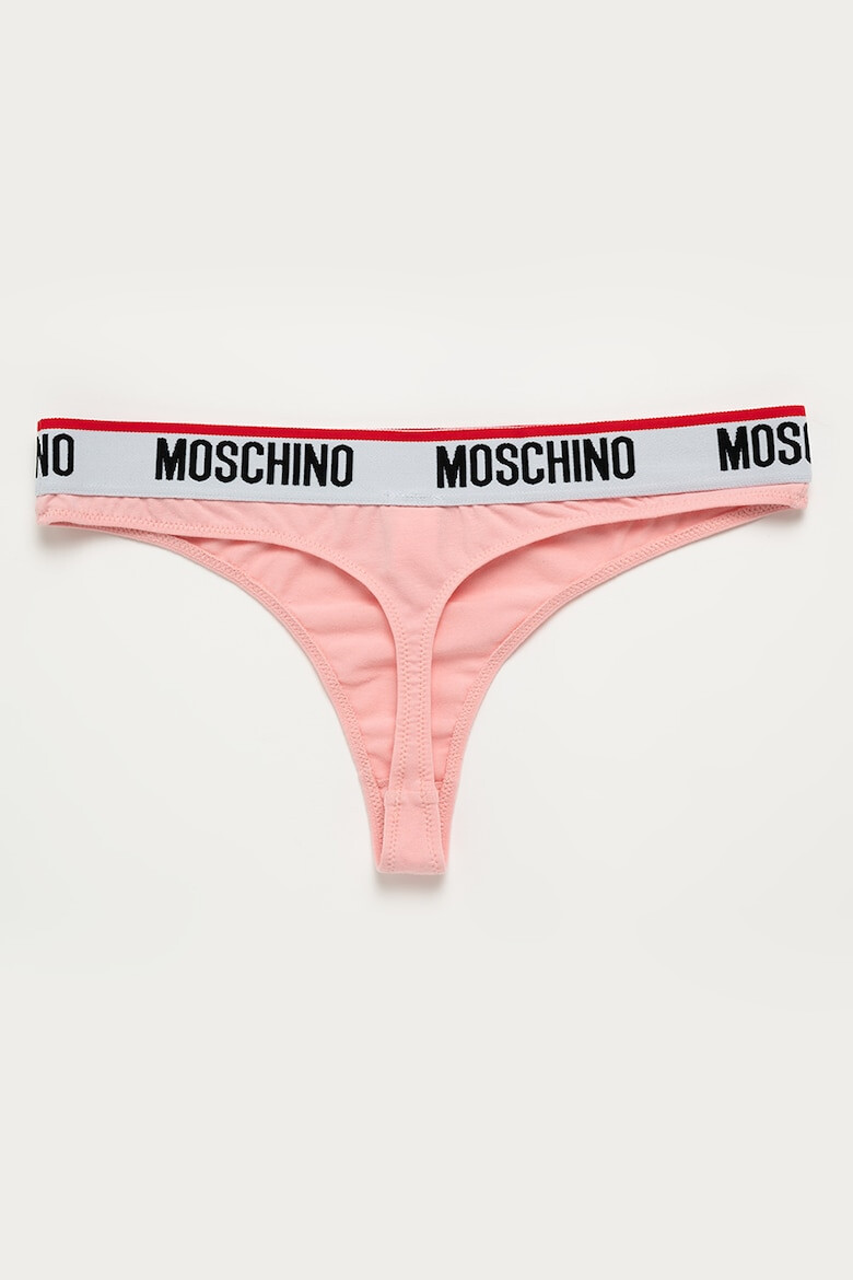 Moschino Set de chiloti tanga cu banda logo in talie - 2 perechi - Pled.ro