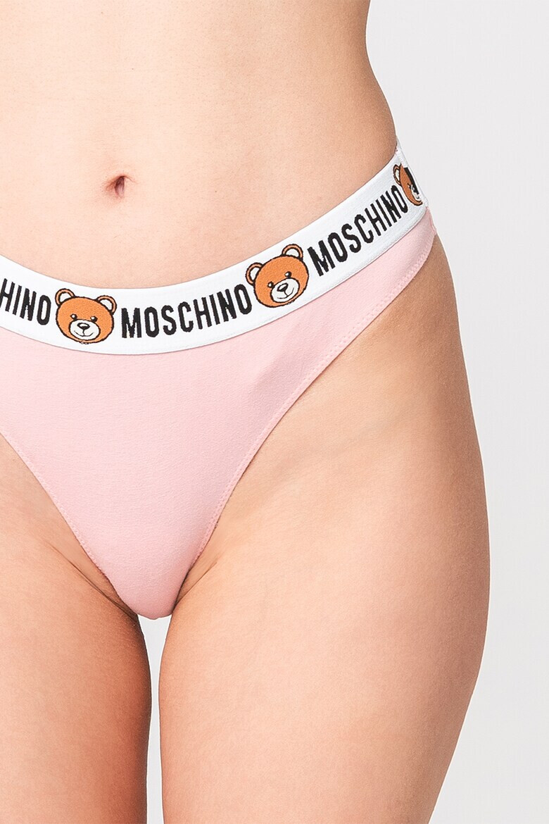 Moschino Set de chiloti tanga cu banda logo in talie - 2 perechi - Pled.ro