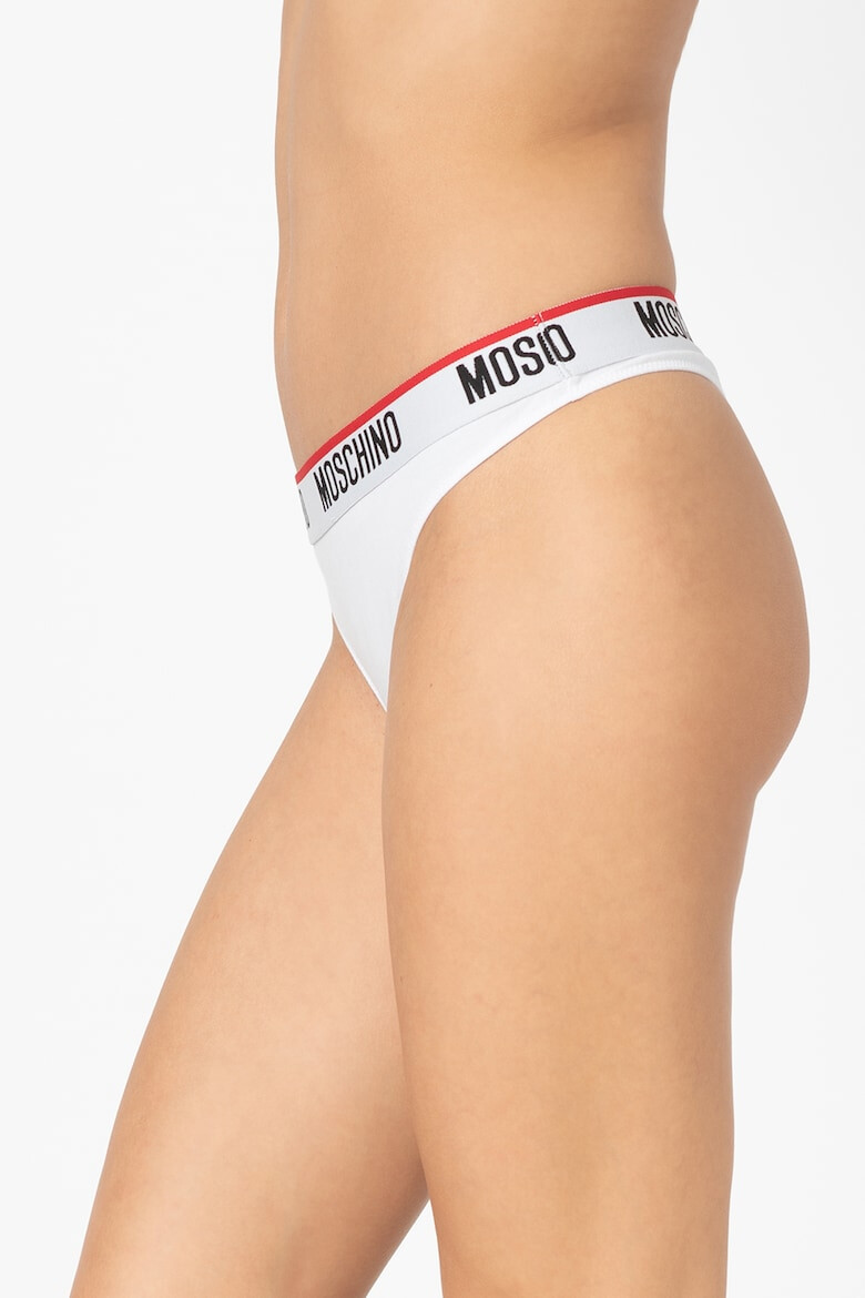 Moschino Set de chiloti tanga cu banda logo in talie - 2 perechi - Pled.ro