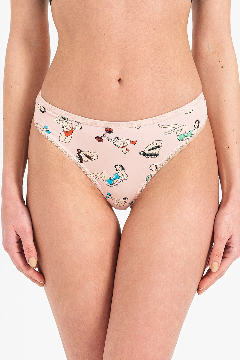 Moschino Set de chiloti tanga cu imprimeu - 3 perechi - Pled.ro