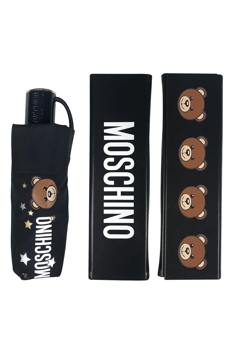 Moschino Umbrela pliabila cu imprimeu logo - Pled.ro