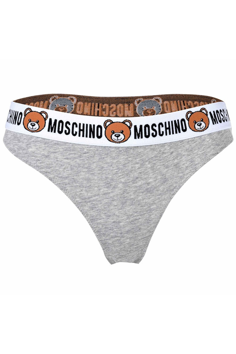 MOSCHINO Underwear Set de chiloti tanga cu banda logo in talie - 2 perechi - Pled.ro