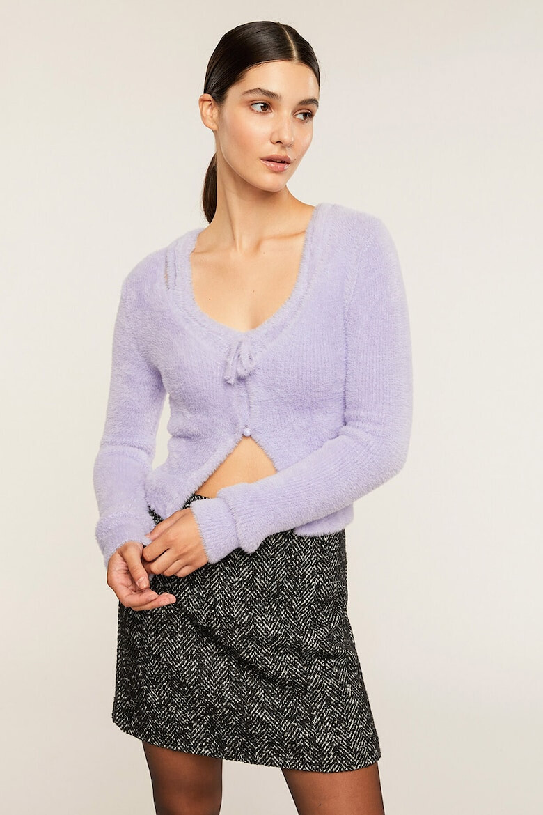 Motivi Cardigan crop cu aspect pufos - Pled.ro