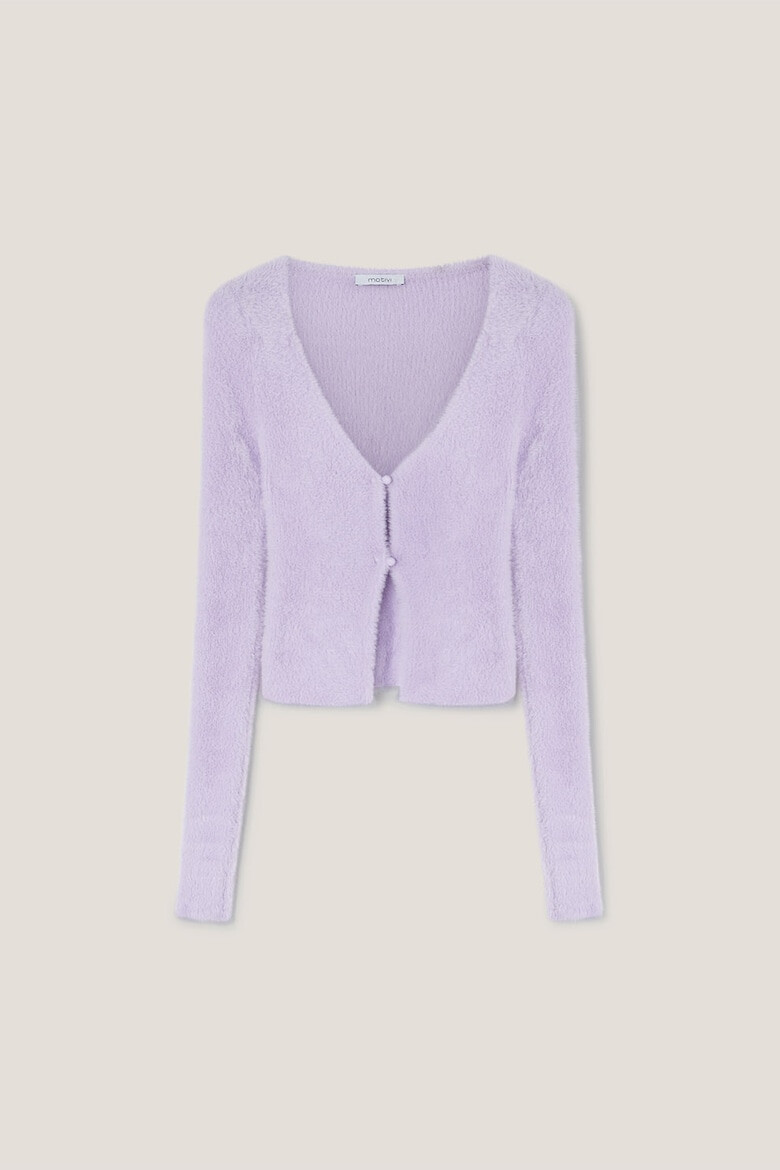 Motivi Cardigan crop cu aspect pufos - Pled.ro