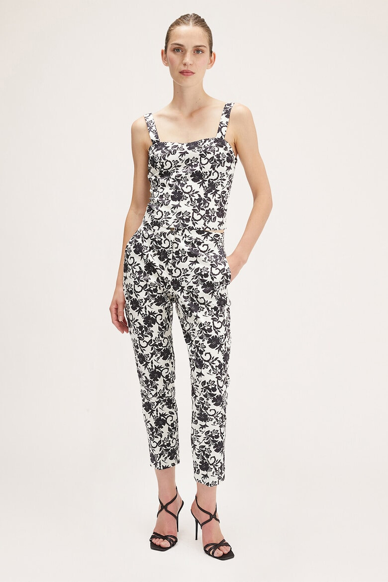 Motivi Pantaloni crop cu model floral - Pled.ro