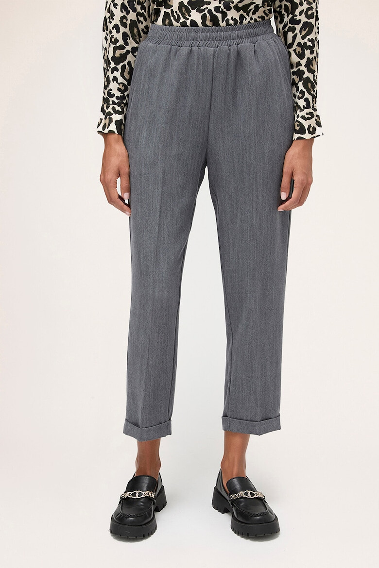 Motivi :Pantaloni crop cu talie elastica - Pled.ro