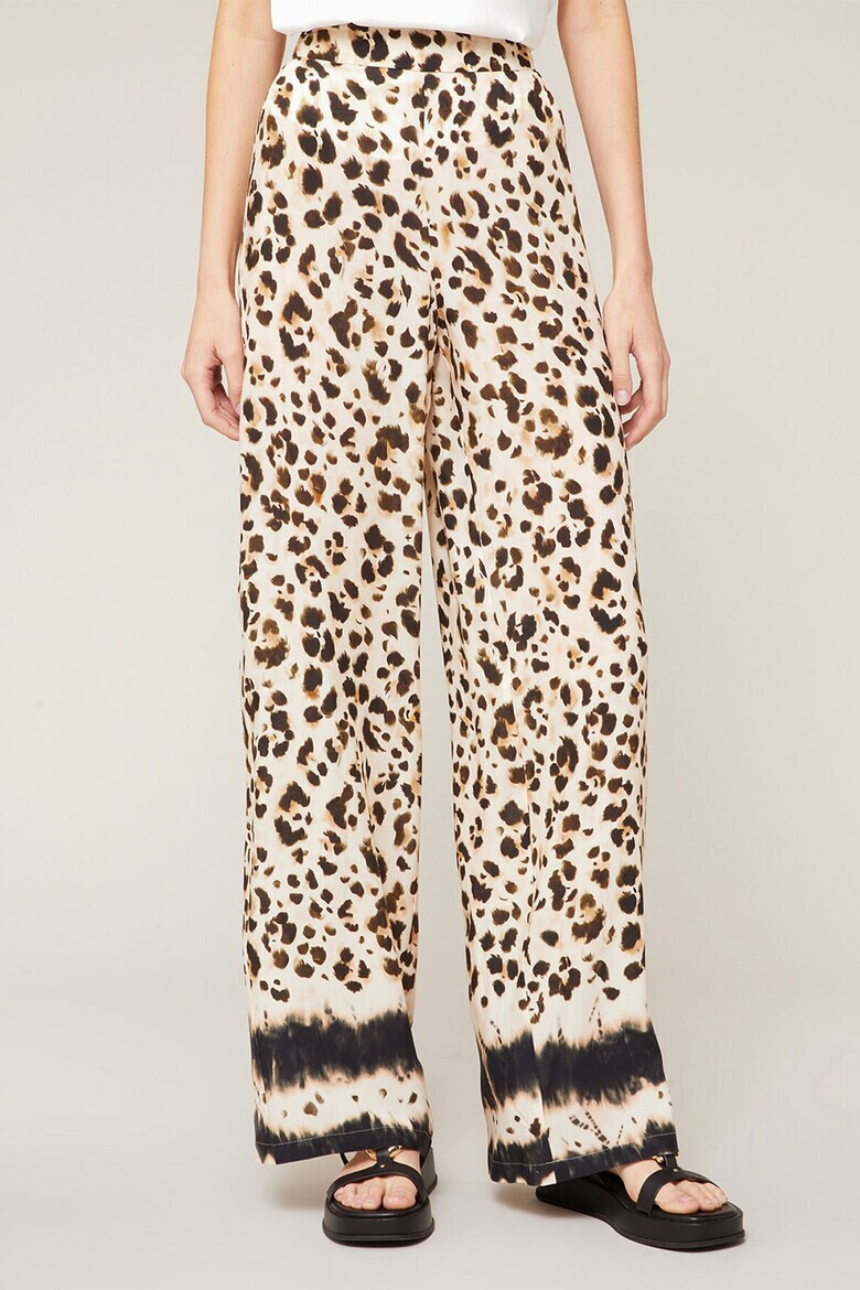 Motivi Pantaloni cu animal print si croiala ampla - Pled.ro