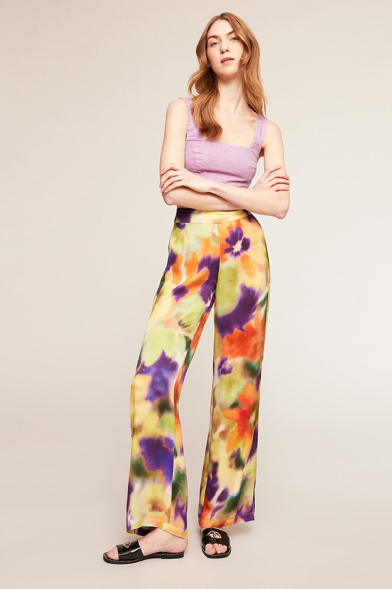 Motivi Pantaloni de satin cu croiala ampla si model tie-dye - Pled.ro