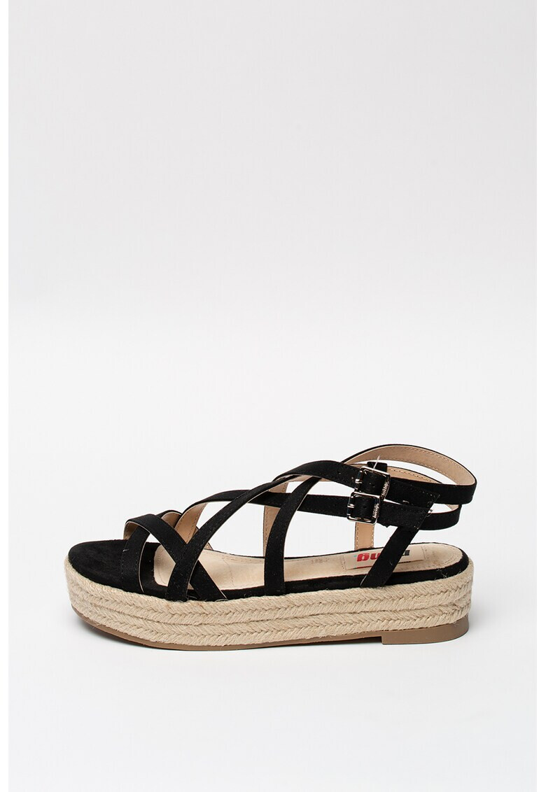 MTNG Sandale flatform tip espadrile cu barete incrucisate Tessyna - Pled.ro