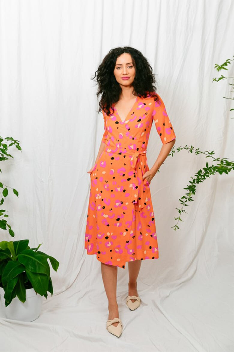 Muna Rochie midi petrecuta Melon - Pled.ro